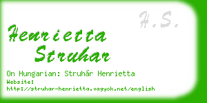 henrietta struhar business card